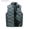 Men's Vests Autumn and Winter Warm Mens Vest Coat Cotton Sleeveless Jacket Men Casual Waistcoat Stand Collar Slim Fit Windproof Outwear L230925