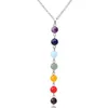 7 Chakra Gem Stone Beads Pendant Halsband Kvinnor Reiki Healing Balancing Chakra Halsband Fashion228m