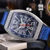 2022 Herenhorloge quartz uurwerk horloges rubber horlogeband stralende diamant icd out roestvrijstalen kast horloge voor mannen levensstijl wat250Y