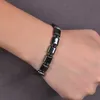 Bracciale quadrato puro magnetico a due stili Catena a maglie per la salute degli uomini personalizzata