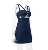 Casual Dresses Sexy Strap Bodycon Short Denim Dress Women 2023 Summer Backless Sleeveless V Neck Club Y2K Streetwear Party Mini