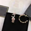 Boucle Chanelness  d'oreille lettre C de styliste pour femmes, bijoux de fête en perles, cadeau pour femme, CCity Orecchini 2523