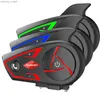 Walkie Talkie Motorcycle Intercom Helmet Bluetooth Headset för 2 åkare fullduplex interphone kommunikatör IP67 Waterproof Voice Assitant HKD230925