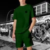 Heren Trainingspakken TV-show Heren T-shirt Shorts Science Fiction Grafisch 2-delige set Ruimvallend Zomer Katoen T-shirt Korte broek Informeel Retro Basic Effen