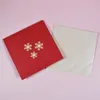Party Favor 5pcs Snowflake Origami 3D UP Greeting Card Invitation For Valentine's Day Wedding Xmas Souvenirs Gift