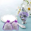 Cadeau Wrap 100 pcs Organza Sac Mesh Sacs Cadeaux Cordon d'emballage Pochettes de rangement Goody Candy Pratique Bundle Bouche Tirer Corde