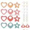 Acrylic Plastic Lucite Pandahall Diy Dangle Earings Making Set With Star Heart Pendant Charms Earring Hooks Jump Rings For Jewelry Sup Dhgsk