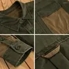 Chemises décontractées pour hommes automne pur coton militaire Cargo avec poches poitrine doux boutonné à manches longues Blouses vêtements de travail amples