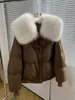 Frauen Pelz Faux Winter Frauen Warme Mantel Übergroßen Chinesische Koreanische Mode Unten Jacke Echt Kragen Dicke Luxus Oberbekleidung Weibliche 230925