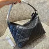 Vintage grote capaciteit dames schoudertas flap portemonnee rundleer gewatteerde trend hobo onderarmtas klassieke designer portemonnee luxe handtas pochette 29,5 cm