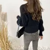 Suéteres de mujer 2023 moda de primavera Casual suelto tejido suéter de mujer suave corto cálido lana femenina
