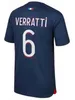 Nouveau 23 24 MBAPPE HAKIMI Soccer Jerseys Vitinha N.Mendes O.Dembele Maillots de football 2023 2024 Marquinhos Verratti psgs Hommes Femmes Enfants Kit Chemise Uniformes Accueil 3ème