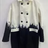 Men's Wool Autumn Loose Solid Color Double-breasted Casual White Woolen Men Winter Coat