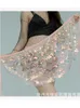 Scene Wear Mesh Oriental Dancing Festival Hip Scarf Women Belly Dancer Jazz paljetter Flamco Arab Dance Clothes Woman Latin Tassel Bellydance