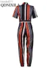 Damen Jumpsuits Strampler Neue Sommer Overall Frauen Elegante Casual Revers Schnalle Gedruckt Weibliche Overall Frau Hosen Playsuit Overalls Bodysuit Strampler L230926