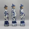 Chinese Qing Dynasty Emperor Statue, Porcelain Ancient Figurine, Table Accessory, Home Decoration