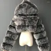 Frauen Pelz 2023 Mode Ultra Faux Mantel Frauen Winter Mit Kapuze Jacke Weibliche Verdicken Oberbekleidung Künstliche Mantel