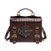 Evening Bags Norbinus Steampunk Single Shoulder Vintage Women Handbags Gothic Messenger Crossbody Bag Ladies Rivet Top Handle Pack 230926