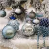 Christmas Decorations Valery Madelyn 16Pcs 8Cm Ball Ornament Red White Tree Hanging Bauble Pendant For Home Year 211109 Drop Deliver Otch3