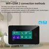 Alarm systems Tuya Wifi Smart Alarm System Home Security G60 W8B 4.3 Inches Color Touch Screen Wireless Solar Siren Door Sensor System YQ230926