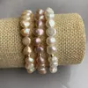 Beaded Charm Armband 7-8mm Barock Pearl Armband för kvinnor äkta naturligt sötvatten 925 Sterling Silver 230925