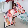 Scarves large Size Travel Beach shawl scarf Vintage Ethnic Style Scarf Women Sun protection Retro Cotton Tapestry Pashmina 230922