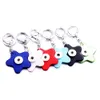Keychains Lanyards Star Shape Pu Leather Key Ring Bag Charm Snap Button Keychain Diy Accessory Pendant Fit 18/20mm Snaps Button Jewel DHVNB