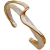 Bangle Temperamento Francês Pulseira Feminino Cool Wind Design Abertura Simples Atmosfera Ornamentos Tamanho Ajustável