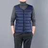 Men's Vests 2023 Winter Autumn Fashion Cotton Padded Outerwear Vest Down Coat Sleeveless Male Loose Plus Size Puffer Jacket L146