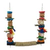 Outros suprimentos de pássaros balanço para gaiola papagaio poleiro suporte de madeira natural brinquedo periquito mastigar blocos pequenos cockatiels 230925