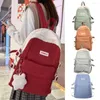 Sacs d'école étudiants sac à dos Style japonais bretelles réglables multi-poches rembourré grande capacité cartable décontracté Bookbag