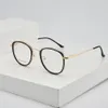 Marco de gafas ópticas de metal Hombres Mujeres Lente transparente Pierna de primavera Gafas Gafas graduadas de oro Marcos Lunette De Vue Sin grado F298S