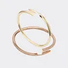 Fashion Style Nagelarmband Schmuck Designer für Frauen Designer-Armband Titanstahl Gold.