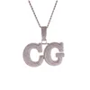 Pendentif Colliers Glacé Nom personnalisé Collier pour hommes Prong Réglage Deux couches Plaqué Or Blanc Hip Hop Bijoux Drop Livraison Penda Dhjp0