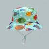 Berets 24 Designs Children Cartoon Printed Crabs Rockets Fisherman Hat Spring Summer Cute Boys Girls Outdoor Sun Protection Animal