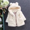 Piumino Vestiti per bambina 1-8T Cappotto invernale in pelliccia calda Ragazza Maglione di lana Giacca imbottita in pelliccia Grandi orecchie Cappotto in cotone trapuntato addensato 230926