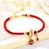 Män kvinnor kinesisk stil charm armband armband lyckliga smycken nyår gåva331f
