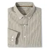 Chemises habillées pour hommes 100% pur coton Oxford chemises pour hommes de haute qualité rayé affaires décontractée robe douce chemises sociales coupe régulière chemise masculine S-4XL YQ230926