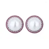 Collier boucles d'oreilles ensemble de haute qualité délicat blanc zircon cubique noeud perle Stud femmes mode fleur bijoux mariage anniversaire accessoire