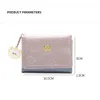 Cute Cartoon Bear Pattern Ladies Pu Leather Wallet Student Small Coin Purse Female Card Holder Women Short Three Fold Wallets