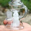 Glass Water Bongs Hookahs Polar Bear Thick Glass Beaker Base Smoking Glass Pipes Recycler Oil Rigs With 14mm Bowl