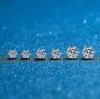 Sterling Silver Diamond Stud Earrings 2CT Äkta D Color Moissanite For Ladies Gentlemen 925 Silver Earring Anniversary Celebration Presenterar smycken