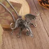 Pendant Necklaces Classic Winged Warrior Necklace Mens Womens Rock Punk Jewelry Gifts