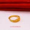 Klaster Pierścienie Klasyczny moda Old Style Brass Gold Pierścień Pierścień Otwarcie Kobiet Kobiety Wietnam Pand Wedding Biżuter