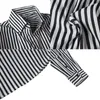 Mäns avslappnade skjortor brittisk stil randig skjorta stilig affärsformell klänning långärmad smal social fest tuxedo blus m-4xl