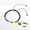 Moda 12 constelações sorte pedra equilíbrio contas 7 chakra pulseira 3mm contas reiki buda oração pulseiras para women291w