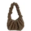 Sac à main plissé en forme de nuage pour femmes, sac à main à bandoulière simple, texture de niche, nouveau sac sous les bras en poils d'agneau pour femmes 230926