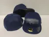 Masowe akcesoria baseballowe pełne zamknięte czapki Summer granatowy liter kość unisex na świeżym powietrzu drużyny kolorów Casual Sport Flat Hats Los Angeles Rozmiar 7-8