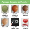 Andra evenemangsfestleveranser 129PCSSet Retro Green Latex Balloons Garland Arch Kit Jungle Safari tema Party Decorations Wedding Kids Birthday Party Globos 230925