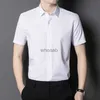 Men's Dress Shirts Mode homme pur coton affaires chemises habillées pour homme chemise à manches courtes blanc classique Social décontracté chemise ajustée S-8XL YQ230926